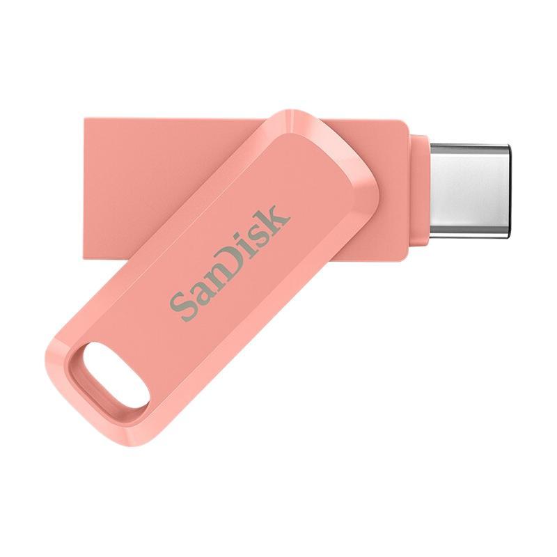 SanDisk 闪迪 高速至尊酷柔系列 SDDDC3-064G-Z46PC USB 3.1 U盘 粉色 64GB USB-A/Type-C双口