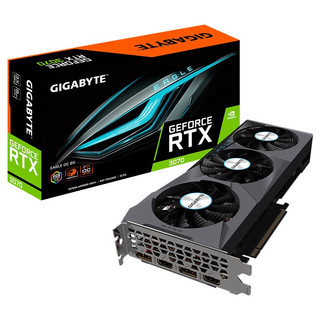 GIGABYTE 技嘉 GeForce RTX 3070 EAGLE OC 8G 猎鹰 显卡 8GB 黑色