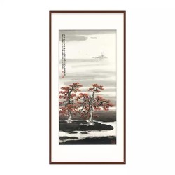 橙舍 黄树文 水墨国画《木棉花放一江春》装裱120x60cm 宣纸 2006年 雅致胡桃