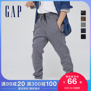 GapFit系列男女童弹力洋气运动裤春季494148 儿童童装迷彩裤子 石楠灰 110cm(110cm(XS))