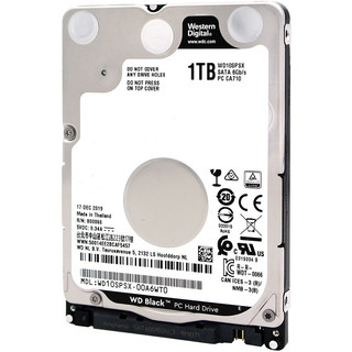 西部数据 黑盘系列 1TB 2.5英寸 笔记本硬盘 1TB (7200rpm) WD10SPSX