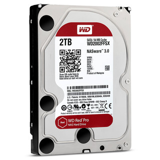 西部数据 WD)红盘Pro 2TB 网络储存硬盘(NAS硬盘/SATA6Gb/s/64M缓存/WD2002FFSX)