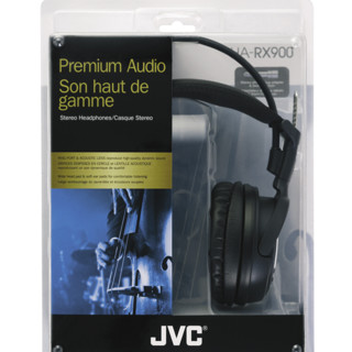 JVC 杰伟世 HP-RX900 耳罩式头戴式动圈有线监听耳机 黑色 3.5mm