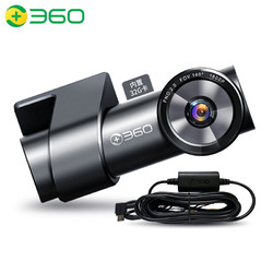 360 行车记录仪K600 1600P超清影像 GPS 语音控制 内置32G存储 缩时录影 停车监控+降压线组套产品