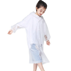 chidong 驰动 儿童雨衣男童女童幼儿园宝宝小孩小学生雨衣旅行户外儿童雨披均码白色