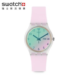 swatch 斯沃琪 Transformation系列 GE714 无尽雪粉 石英女表