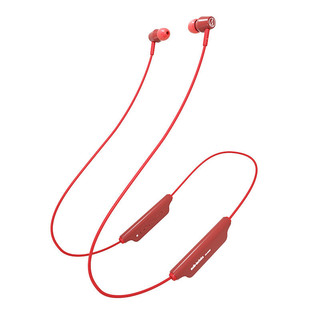 audio-technica 铁三角 ATH-CLR100BT 入耳式颈挂式蓝牙耳机 红色
