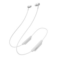 audio-technica 铁三角 ATH-CLR100BT 入耳式颈挂式 蓝牙耳机 白色