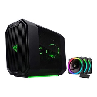 RAZER 雷蛇 Cube RGB ITX水冷机箱套装 光棱120风扇三联包