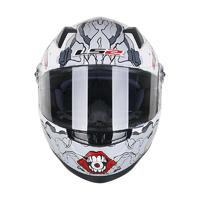 LS2 FF358 摩托车头盔 全盔 特白/红兰疯狂 XL码