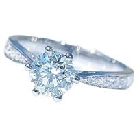 SEAZA 喜钻 经典六爪系列 R7049 女士六爪皇冠白金钻石戒指