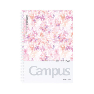 KOKUYO 国誉 Campus系列 WSG-SRDA550P A5线圈笔记本 水彩絮语款 粉色 单本装