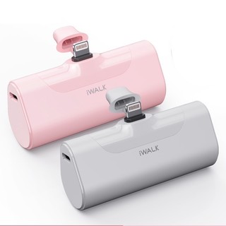 iWALK 爱沃可 DBL4500 L/C 移动电源 粉色+白色 4500mAh Lightning 5W 家用套装