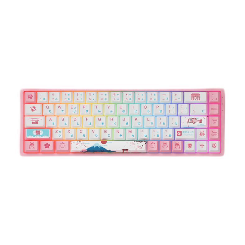 Akko 艾酷 3068 东京R2 68键 双模机械键盘 樱花粉 ttc金粉轴 RGB