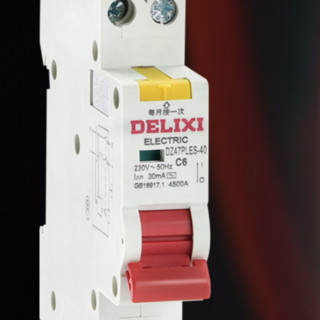 DELIXI 德力西 DZ47PLES 漏电保护断路器