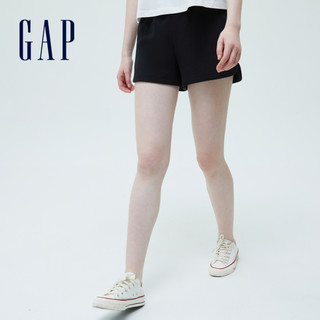 Gap女装纯棉透气运动短裤845032 2021夏季新款女士纯色宽松休闲裤 奶油米色