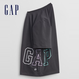 Gap女装LOGO弹力运动短袖T恤683494 2021夏季新款健身跑步上衣