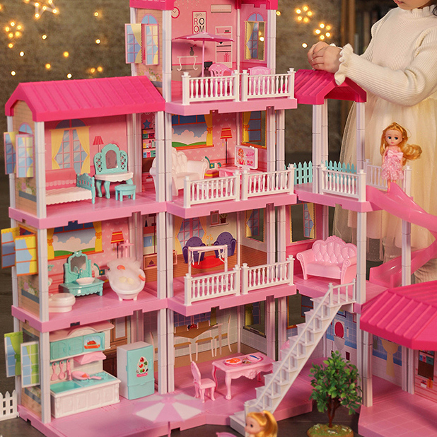 Temi 糖米 芭比娃娃套装大礼盒 梦想洋豪宅巴比公主玩具屋