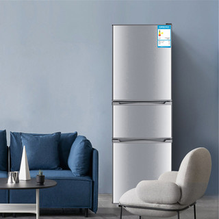 夏新（Amoi）BCD-180L 家用三门三温冰箱 冷冻冷藏电冰箱 中门软冷冻养鲜 静音节能 银色