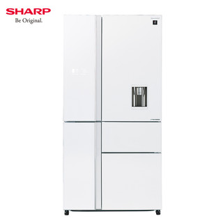 夏普 (SHARP)657升 原装进口冰箱 风冷无霜 节能变频 净离子群技术 四挡变温室 SJ-DX80F-WH 冰川白
