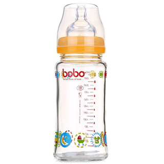 bobo 乐儿宝 BP526 玻璃奶瓶 240ml 橙色 3月+