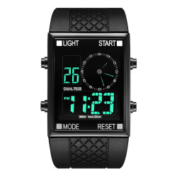 zgo正港电子手表潮流运动防水多功能户外时间智能黑科技手表男756大款