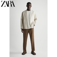 ZARA 04627370052 男装亚麻休闲西装