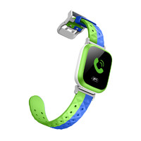 小天才 Y01S 智能电话手表 23mm 黑色 蓝绿硅胶表带 (GPS)