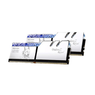 G.SKILL 芝奇 Trident Z Royal皇家戟系列 吹雪联名款 DDR4 3600MHz 台式机内存 灯条 花耀银 16GB 8GB*2 RGB F4-3600C16D-16GTRS