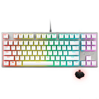 RAPOO 雷柏 V500 87键 有线机械键盘 白色 雷柏茶轴 RGB