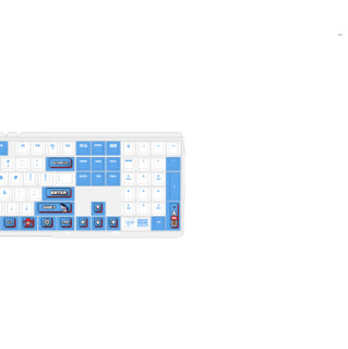 CHERRY 樱桃 MX 3.0S 萌道雪人定制版 109键 有线机械键盘 白蓝 Cherry红轴 无光