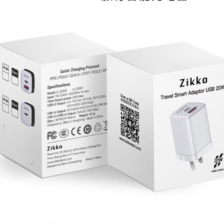 Zikko 即刻 C-20W2 手机充电器 Type-C 20W 白色