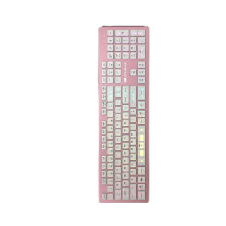 COUGAR 骨伽 VANTAR AX 104键 有线薄膜键盘 粉红色 RGB