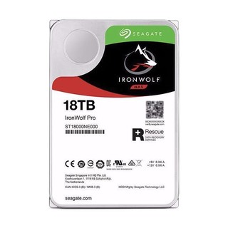 SEAGATE 希捷 酷狼IronWolf Pro系列 3.5英寸 NAS硬盘 18TB (PMR、7200rpm、256MB) ST18000NE000