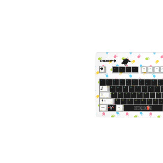 CHERRY 樱桃 G80-3000 熊本熊定制版 104键 有线机械键盘 白黑色 Cherry黑轴 无光