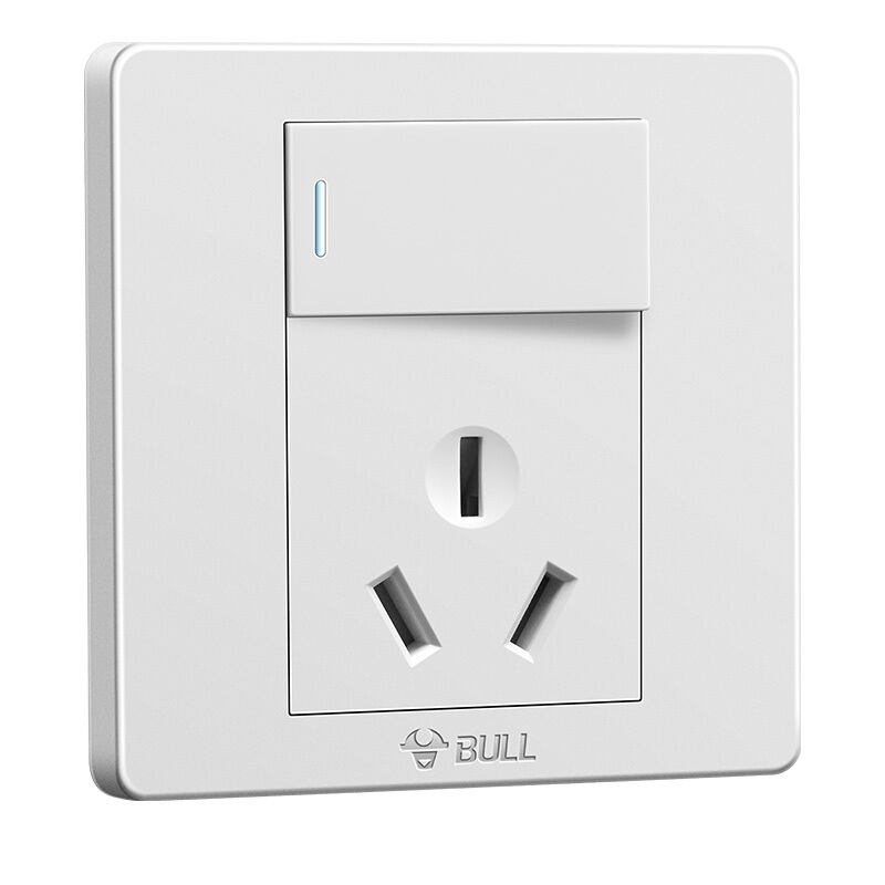 bull 公牛 g07e204a 86型插座面板 三孔带开关款