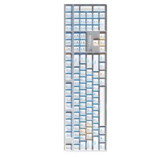 Dareu 达尔优 机械师 合金版 108键 有线机械键盘 白银色 国产黑轴 混光