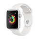 Apple 苹果 Watch Series 3 智能手表 42mm GPS版 银色铝金属表壳 白色运动型表带（心率）