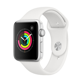Apple 苹果 Watch Series 3 智能手表 42mm GPS版 银色铝金属表壳 白色运动型表带（心率）
