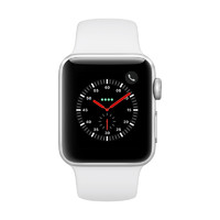 Apple 苹果 Watch Series 3 智能手表 38mm GPS+蜂窝网络款 银色铝金属表壳 白色运动型表带（心率）