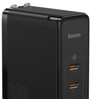 BASEUS 倍思 GaN2Pro 笔记本电脑多口充电器 USB Type-c 100W快充 黑色