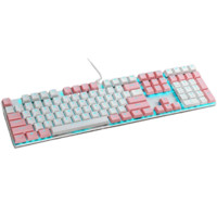 Dareu 达尔优 EK815 108键 有线机械键盘 粉白色 国产青轴 单光