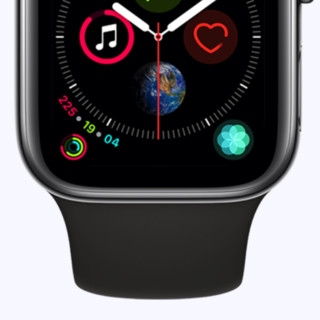 Apple 苹果 Watch Series 4 智能手表 40mm GPS+蜂窝网络 深空黑色不锈钢表壳 黑色运动型表带（GPS）