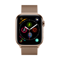 Apple 苹果 Watch Series 4 智能手表 44mm GPS+蜂窝网络 金色不锈钢表壳 金色米兰尼斯表带（GPS）