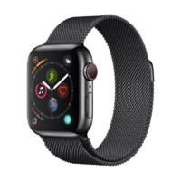 Apple 苹果 Watch Series 4 智能手表 40mm GPS+蜂窝网络 深空黑色不锈钢表壳 灰色运动型表带（GPS）