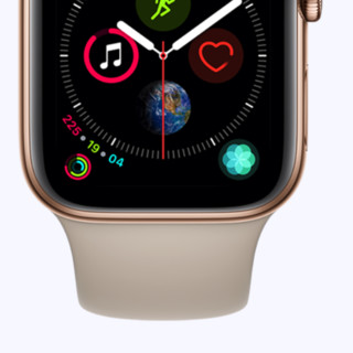 Apple 苹果 Watch Series 4 智能手表 40mm GPS+蜂窝网络 金色不锈钢表壳 岩石色运动型表带（GPS）