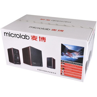 microlab 麦博 梵高系列 FC-330 有源音箱 黑木纹