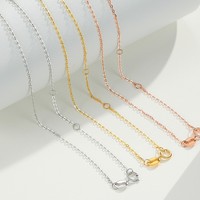 CHJ JEWELLERY 潮宏基 XXK30000040 女士百搭18k金O字链项链 约0.9克