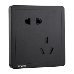 siemens西门子adela致典系列5ub14183nc05斜五孔插座金属黑