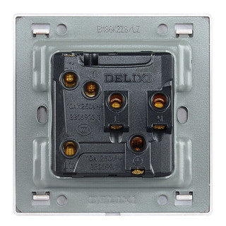 DELIXI 德力西 CD760系列 EM86K2ZS/LZ 香槟紫插座面板 五孔双控款